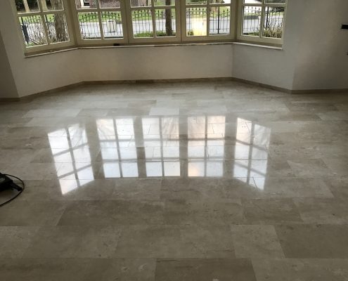 Marmeren vloer op glans gebracht in Amsterdam, Noord-Holland